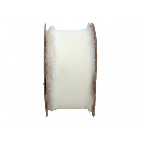 NASTRO SFRANGIATO CHIFFON mm40x15mt CREMA
