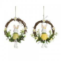 GHIRLANDA CON CONIGLIETTA 16x22cm