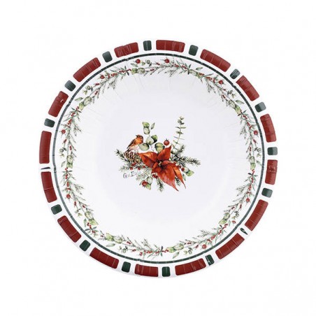 PIATTI FONDI 24cm CHRISTAMS EVE 8pz