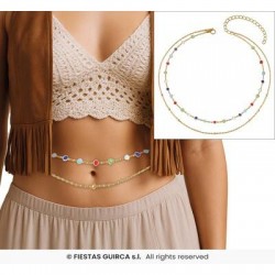 CATENINA DA VITA CON PIETRE COLORATE