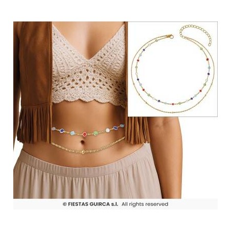 CATENINA DA VITA CON PIETRE COLORATE