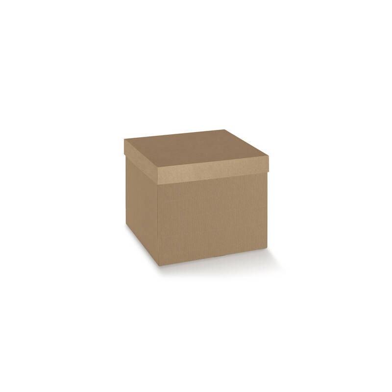 SCATOLA F/COPERCHIO 30x30x12cm ONDA AVANA