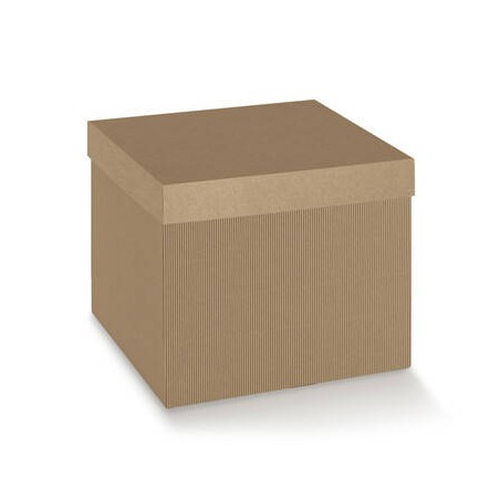 SCATOLA F/COPERCHIO 30x30x12cm ONDA AVANA