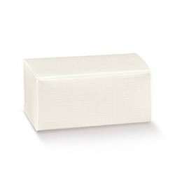 SCATOLA PIEGHEVOLE RIVESTITA 11,5x8x5,5cm FIBRA BIANCO 10pz