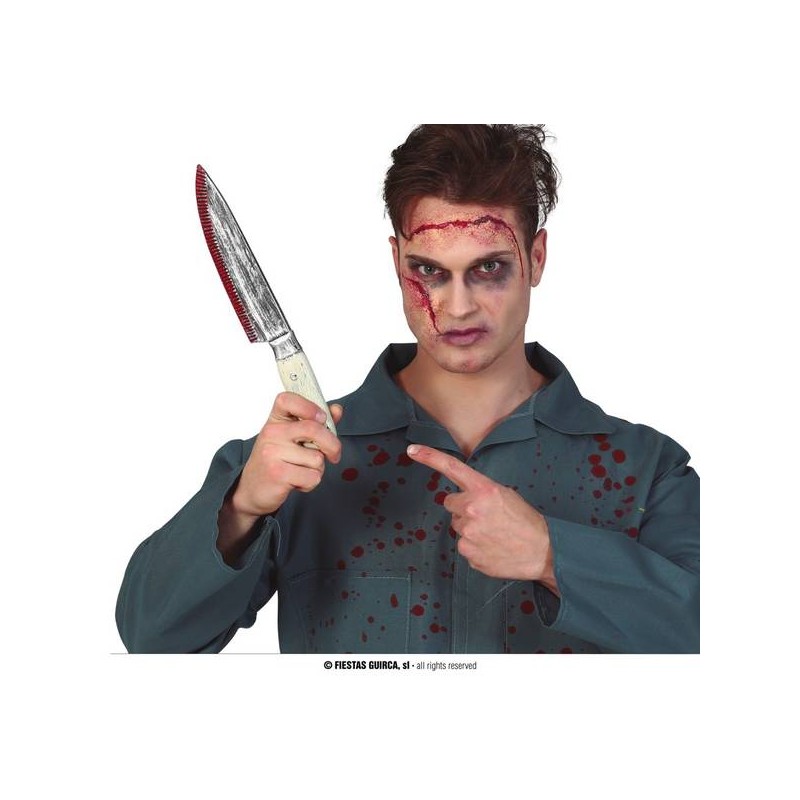 COLTELLO CUCINA CON SANGUE 33cm