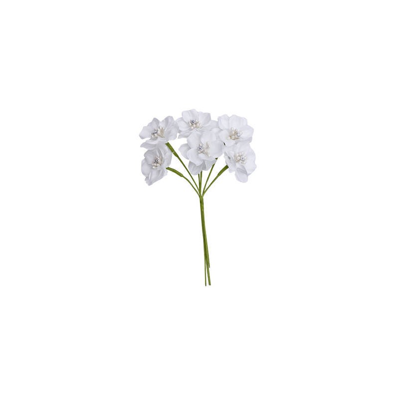 FIORE LANZAROTE ø4cm BIANCO 6pz