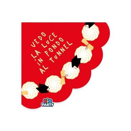 TOVAGLIOLI 33x33 LAUREA CON TORTA 16pz