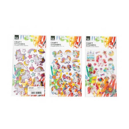 ADESIVI UNICORNO ASS.TI