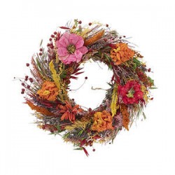 CORONA FIORI SECCHI 25cm PINK