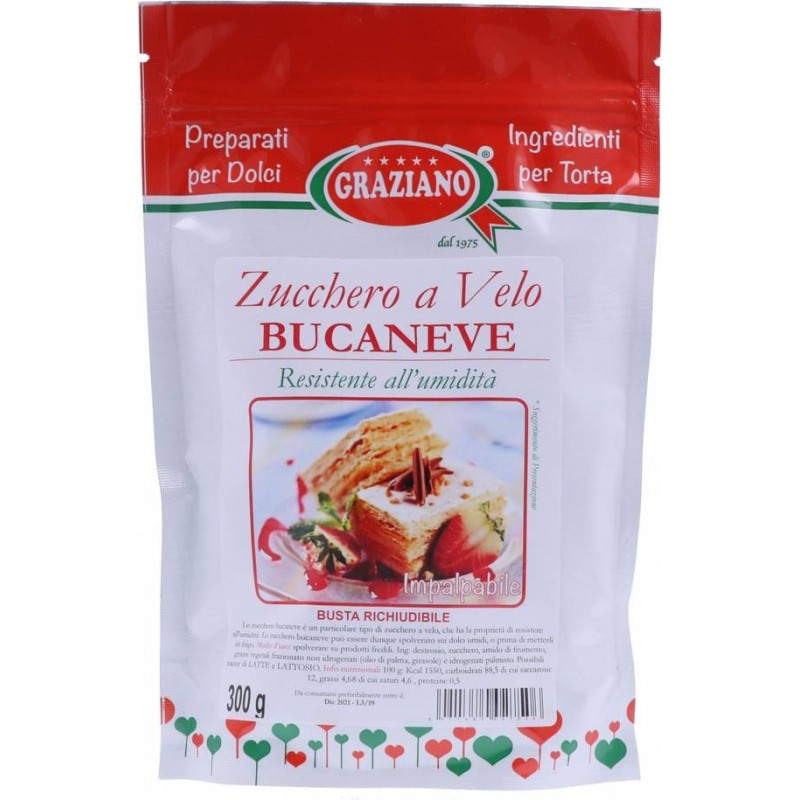 ZUCCHERO A VELO BUCANEVE RESISTENTE UMIDITà 300gr