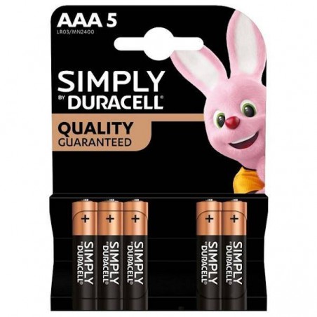BATTERIE MINISTILO SIMPLY DURACELL AAA 5pz