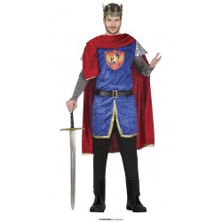 COSTUME RE MEDIOEVALE MAGLIA MANTELLO PANTALONI TG. 52-54