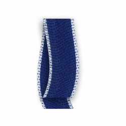 RONDELLA NASTRO 200 mm40x15mt BLU BORDO ARGENTO 08