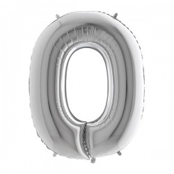 PALLONE MYLAR LETTERA O 40 102cm SILVER