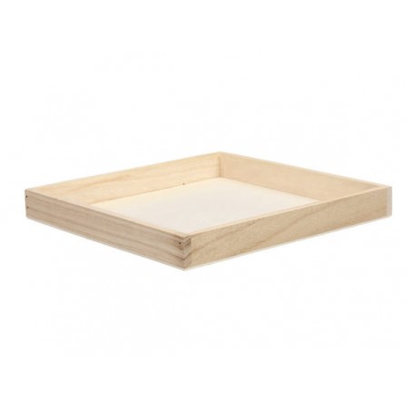 VASSOIO LEGNO 25x25x3cm