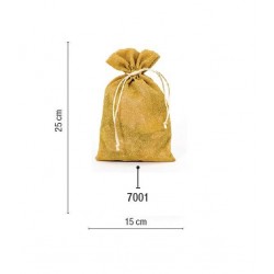SACCHETTO ORGANZA PUDDING BAGS 15x25cm 7001-ORO 5pz