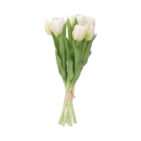 BOUQUET TULIP 7 TULIPANI BIANCHI 31cm