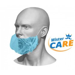 Mr.Care - COPRIBARBA PP C/ELASTICO NUCA 10gr/mq AZZURRO 100pz