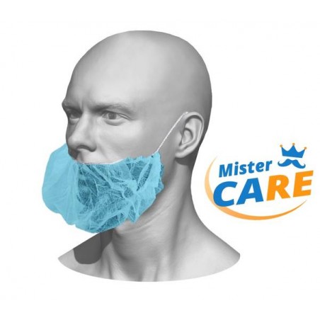 Mr.Care - COPRIBARBA PP C/ELASTICO NUCA 10gr/mq AZZURRO 100pz