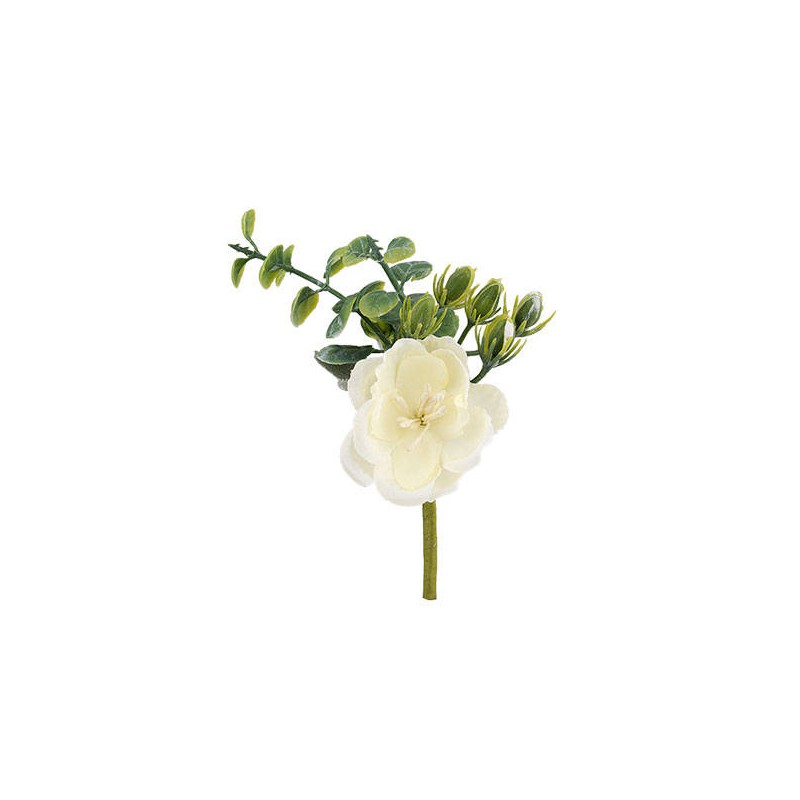 PICK BOTANICO C/ROSA BIANCA 13cm