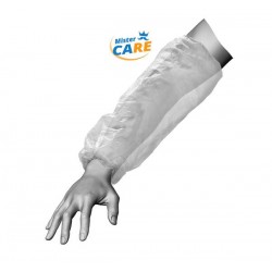 Mr.Care - MANICOTTO PP C/ELASTICI CUCITI 30gr/mq BIANCO 100pz