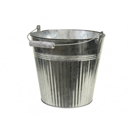 SECCHIELLO TONDO LATTA MANICO METALLO Ø24x22cm