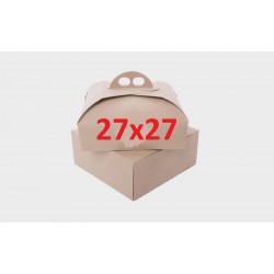 SCATOLA PORTA TORTA QUADRATA MIS.27x27x7 ECOLIFE