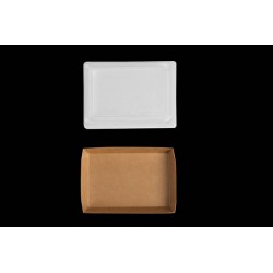 SUSHI BOX IN BAMBOO PAPER+PE 15x11x2,5cm 50pz