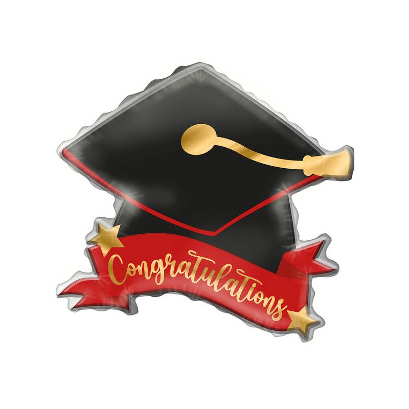 PALLONE MYLAR SAGOMATO GRADUATION HAT TOCCO 110x100cm