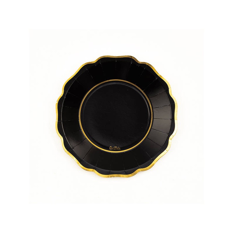 PIATTI NEW LIBERTY BLACK AND GOLD 21cm 8pz