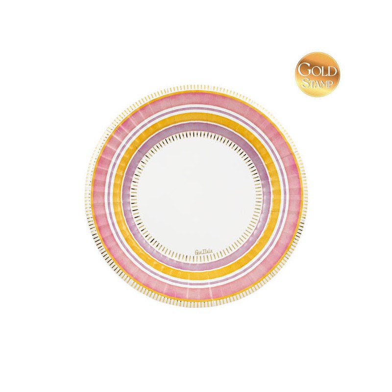 PIATTI DESERT PINK 23cm 8pz