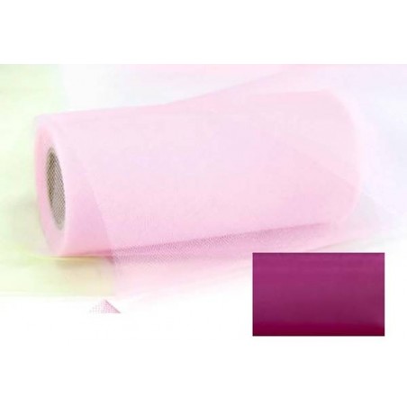 TULLE ROTOLO H.25 100mt COLOR STAR FUCSIA K3