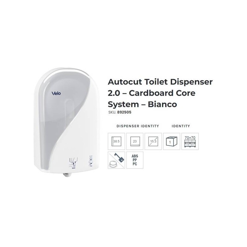 IDENTITY DISPENSER IGIENICA AUTOCUT 2.0 BIANCO ART.892505