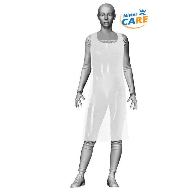 Mr.Care - GREMBIULE APRON-60 80x127cm LDPE 60my BIANCO 50pz