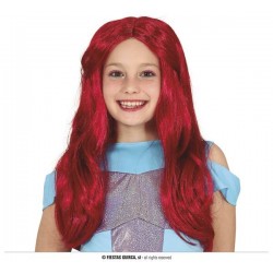 PARRUCCA CAPELLI ROSSI SIRENA BIMBA