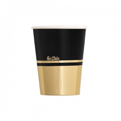 BICCHIERI 250cc NEW LIBERTY BLACK AND GOLD 8pz