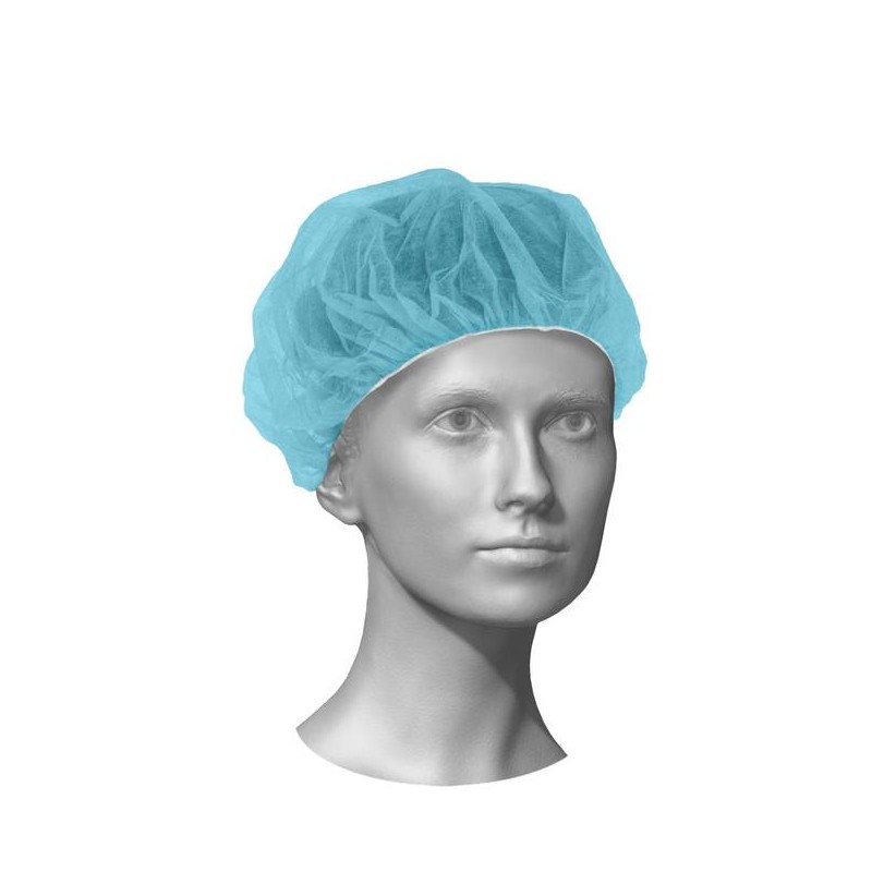 Mr.Care - CUFFIA COPRICAPO BOUFFANT TONDA ø60 AZZURRA 100pz