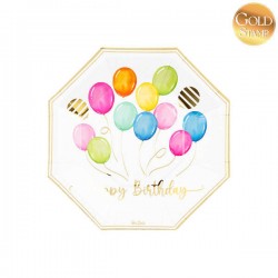 PIATTI DESSERT BIRTHDAY BALLOONS 20cm 8pz