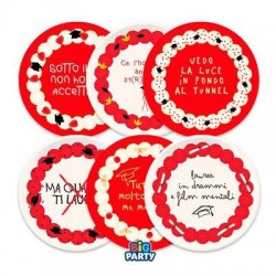 PIATTI IN CARTA DESSER ø18cm LAUREA ASS.TI  6pz