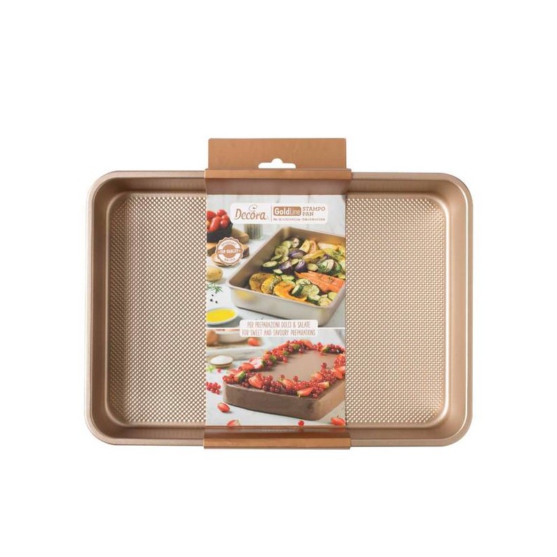 STAMPO GOLD LINE RETTANGOLARE ANTIADERENTE 34,7x24,5x5,5h cm