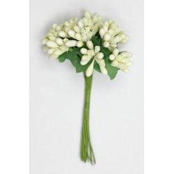 MINI BERRY SHINY 9cm CREMA mazzetto da 12pz