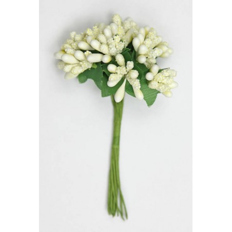 MINI BERRY SHINY 9cm CREMA mazzetto da 12pz