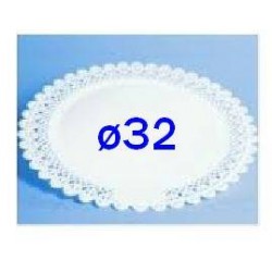 VASSOIO TRINATO BIANCO ø32 N.T.