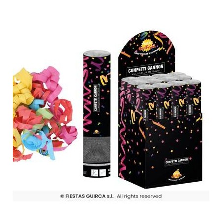 CANNONE SPARACORIANDOLI 30cm CORIANDOLI COLORATI ASS.TI 1pz