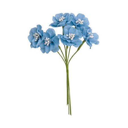 FIORE LANZAROTE ø4cm AZZURRO 6pz