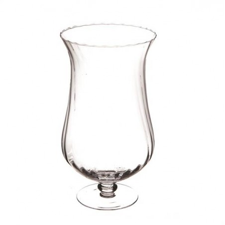 VASO VETRO OTTICO C/PIEDE H.40cm ø22,5cm 321-02-OPT