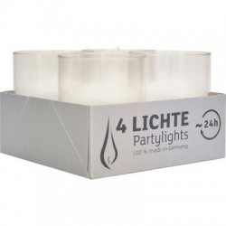 CANDELA PARTYLIGHTS ø5x6,5cm BIANCA 4pz