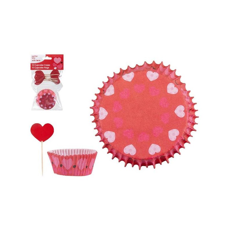 SET CUPCAKE PIROTTINO E PICK 12pz