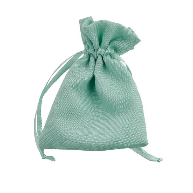 SACCHETTO COTTON 9x12cm TURCHESE 12pz
