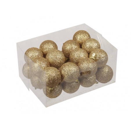 SFERE SPARKLING DARK GOLD Ø4cm 24pz